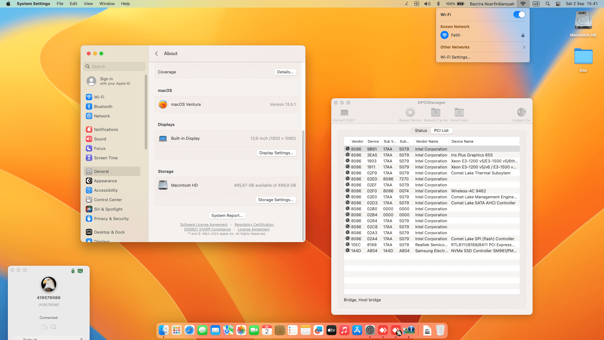 Lenovo Thinkpad E14 3rd [CometLake   Intel UHD 10Th Gen + PS2 SMBUS]   OpenCore 1
